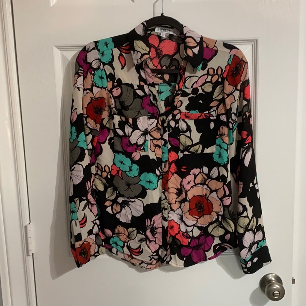 Express Floral Multicolor Blouse